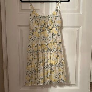 Trixxi Yellow and Green Floral Dress